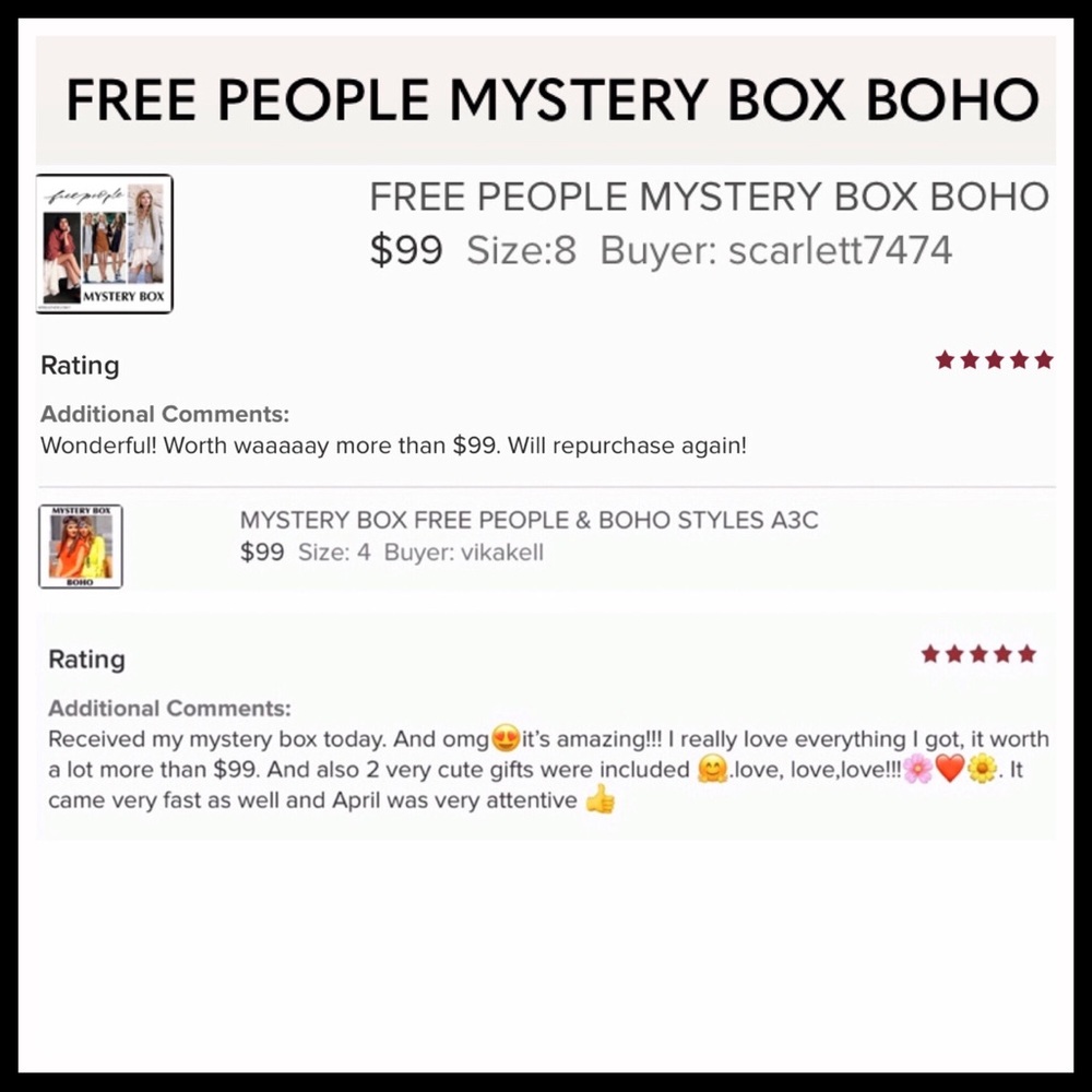 FREE PEOPLE BOHO MYSTERY BOX A3C - Picture 2 of 16